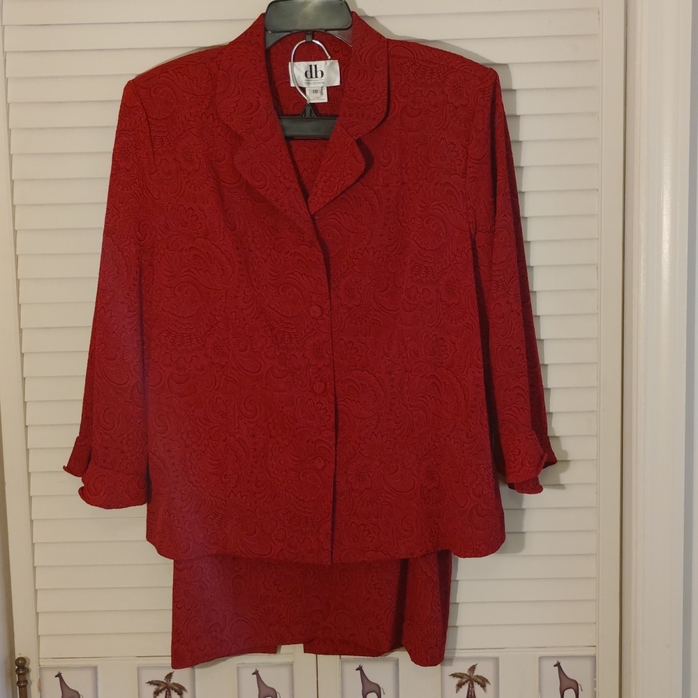 db Chic Red Pencil Skirt Set